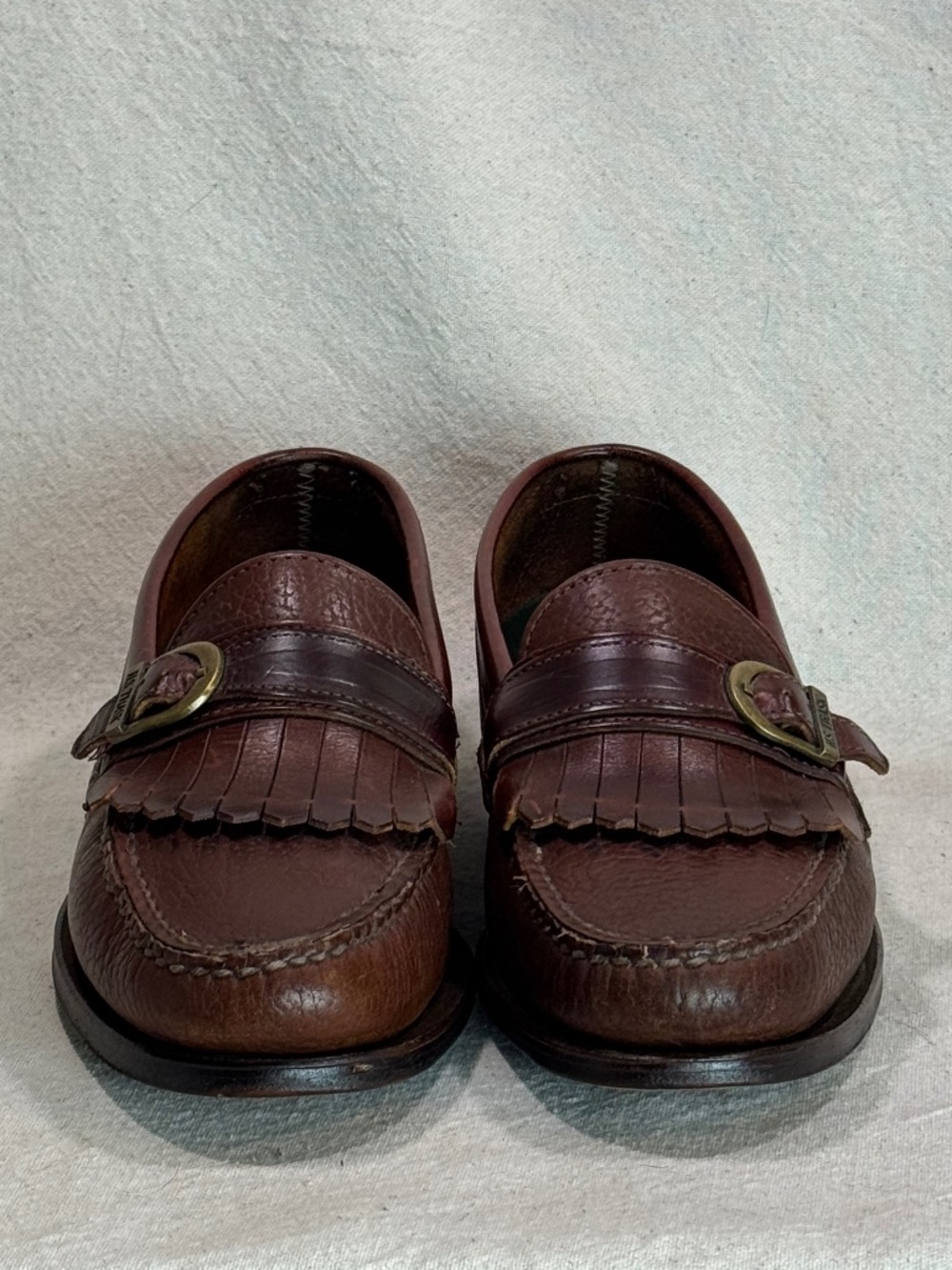H.S. Trask Kiltie Buckle Strap Loafers Mens Size 9.5M - Picture 9 of 15
